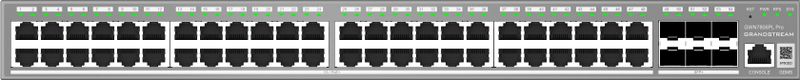 Grandstream GWN7806PL Pro Layer 2++ Managed switch, 48 portů, 6x SFP+, PoE+