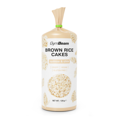 Hnedé ryžové chlebíčky - GymBeam, quinoa a chia, 120 g
