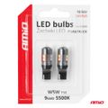 LED žiarovky CANBUS T10 W5W 9 SMD 3030 Biele 12V 24V 36V 48V AMiO-04244