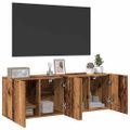 vidaXL TV skrinky nástenné 2 ks staré drevo 60x30x41 cm