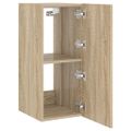 vidaXL TV nástenné skrinky s LED svetlami 2 ks dub sonoma 30,5x35x70cm