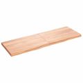 vidaXL Kúpeľňová doska bledohnedá 180x60x(2-6) cm ošetrený masív