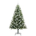 vidaXL Umelý vianočný stromček s umelým snehom 300 LED Teplá biela