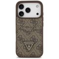 Puzdro Guess 4G Double Card Triangle pre iPhone 17 Pro, hnedá