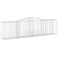 vidaXL Oblúkové gabiónové koše 7ks 400x50x100/120cm pozinkované železo