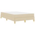vidaXL Posteľ s pružinovým rámom s matracmi Krémová 120 x 190 cm látka