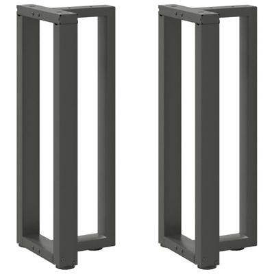 vidaXL Nohy ku konzolovému stolu v tvare T, 2 ks, antracitové, 38x25x(72-73) cm, oceľ