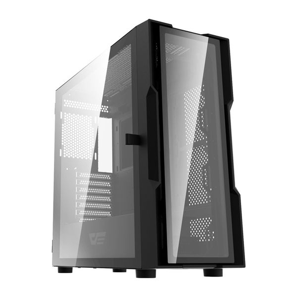 DARKFLASH DK431 Sklenená počítačová skriňa (čierna)