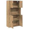 vidaXL Highboard Remeselný dub 80 x 33 x 150 cm Kompozitné drevo