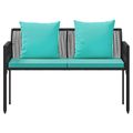 vidaXL Záhradné lavičky 2 -Seater 116 x 56 x 75 cm polyratan