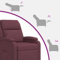 vidaXL Masážne relaxačné kreslo Fialová Látka