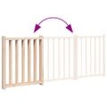 vidaXL Brána pre psa skladacia 3 panely 150 cm masívne jedľové drevo