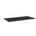 vidaXL Prídavné police 4 ks, lesklé čierne 80x30x1,5 cm, drevotrieska