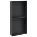 vidaXL Výklenok do sprchy matná čierna 32x62x9 cm nerezová oceľ