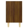 vidaXL Nočný stolík s nohami z masívneho dreva hnedý dub 40x30x50 cm