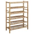vidaXL Regál na topánky 68 x 28 x 96 cm Bambus Prírodná
