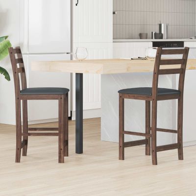 vidaXL Jedálenské stoličky 2 pcs Svetlohnedá 40 x 47,5 x 99,5 cm