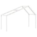 vidaXL Strecha na detskú posteľ biela 213x85,5x144,5 cm borovic. masív