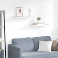 vidaXL Plávajúce nástenné police 2ks dubové a biele 60x23,5x3,8 cm MDF