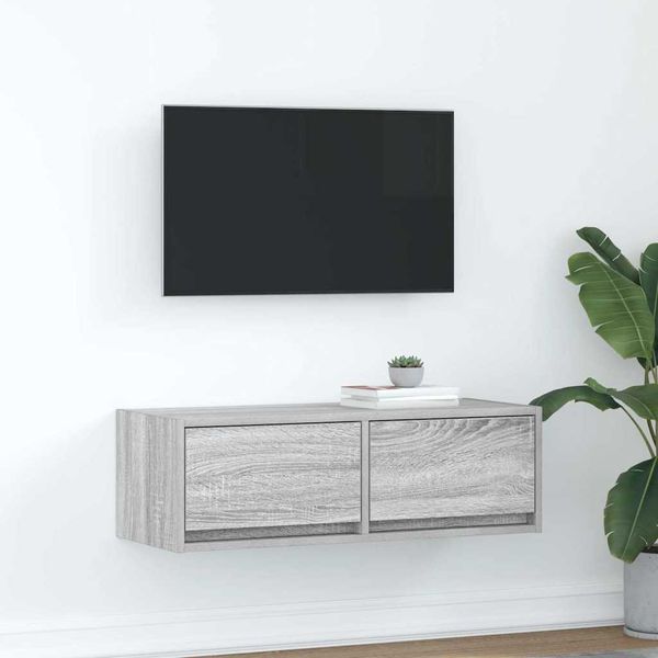 vidaXL TV skrinka sivý dub sonoma 80x31x25,5 cm spracované drevo