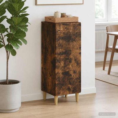 vidaXL Servírovacia skriňa Dymový dub 33 x 34,5 x 90 cm