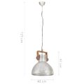 vidaXL Industriálna závesná lampa 25 W strieborná 40 cm okrúhla E27
