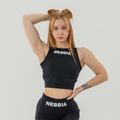 Dámske tielko Crop Top Gym Therapy Black - NEBBIA, veľkosť L, veľkosť oblečenia L