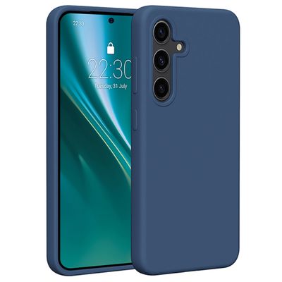 Puzdro Etteri Silicone pre Samsung Galaxy S24 tmavomodrá