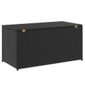 vidaXL Záhradný úložný box čierny 100x50x50 cm polyratanový