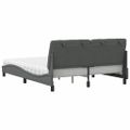 vidaXL Posteľ s matracom tmavosivá 160x200 cm látka