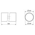 Potrubie VENTS 1005 - 0,5 m/100 mm PVC, vzduchotechnické
