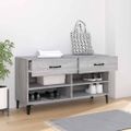 vidaXL Botník sivý dub sonoma 102x35x55 cm spracované drevo