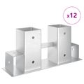 vidaXL Pomocník na stohovanie dreva 12 ks Strieborná 34 x 10 x 15 cm