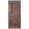 vidaXL Dvere 90x210 cm, borovicový masív, tmavohnedé