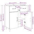 vidaXL Servírovacia skriňa Staré drevo 69,5 x 34 x 90 cm