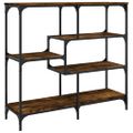 vidaXL Konzolový stolík dymový dub 103x32x95 cm kompozitné drevo