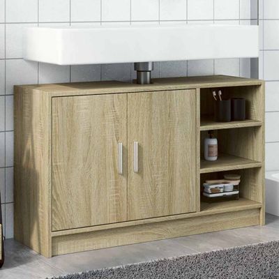 vidaXL Skrinka pod umývadlo dub sonoma 90x29x55 cm kompozitné drevo