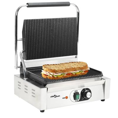 vidaXL Drážkovaný panini gril 43x30,5x20 cm 2200 W