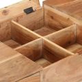 vidaXL Toaletný stolík so zrkadlom 112x45x76 cm masívne akáciové drevo