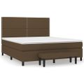 vidaXL Boxspring posteľ s matracom tmavohnedá 160x200 cm látka