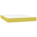 vidaXL Posteľ boxsping s matracom a LED zelená 140x190 cm látka