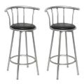 vidaXL Barové stoličky 2 ks čierne umelá koža