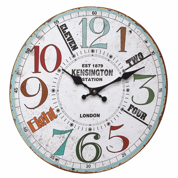 60.3045.11 TFA VINTAGE Kensington Analógové nástenné hodiny v retro štýle