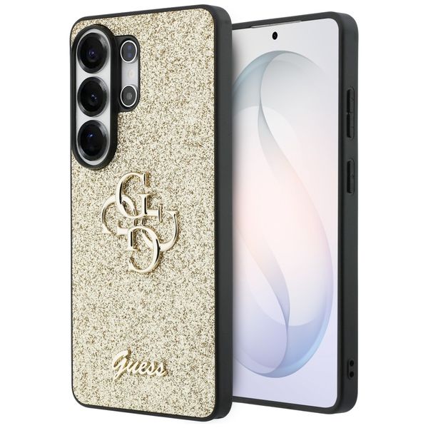 Obal Guess Fixed Glitter Big 4G Metal Logo pre Samsung Galaxy S26 Ultra zlatý