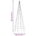 vidaXL LED vianočný stromček 550 LED modré 300 cm