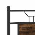 vidaXL Posteľný rám bez matraca dymový dub 150x200 cm kompozitné drevo