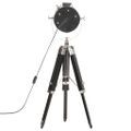 vidaXL Lampa na statíve čierna 69 cm mangovníkový masív