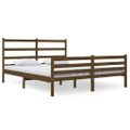 vidaXL Posteľný rám borovicový masív 140x190 cm medovo-hnedý