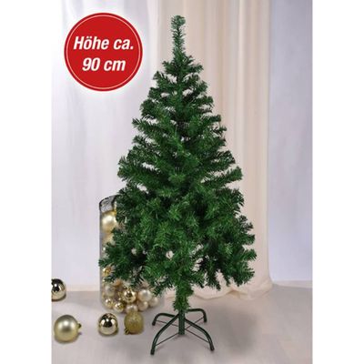 HI Vianočný stromček s kovovým podstavcom, zelený 90 cm
