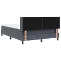 vidaXL Posteľ s pružinovým rámom Tmavo šedá 190 x 140 cm Zamat
